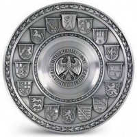 Декоративная настенная тарелка из олова "Deutschland" d26см