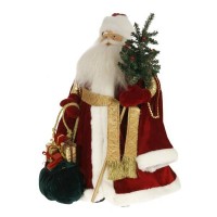 Новогодняя кукла "Дед Мороз с елочкой" h.41см