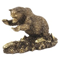 Декоративная статуэтка "Медвежья рыбалка", дл.24см