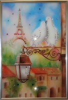 Картина Swarovski "Голуби в Париже"