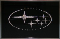РљР°СЂС‚РёРЅР° СЃ РєСЂРёСЃС‚Р°Р»Р»Р°РјРё Swarovski "Subaru", 30С…20СЃРј