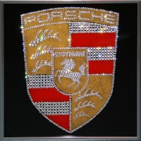РљР°СЂС‚РёРЅР° СЃ РєСЂРёСЃС‚Р°Р»Р»Р°РјРё Swarovski "Porsche", 25С…25СЃРј
