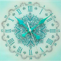 Декоративные часы с кристаллами Swarovski "Снежинка"