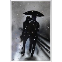 Картина Сваровски "Влюбленные под дождем", 20 х 30 см