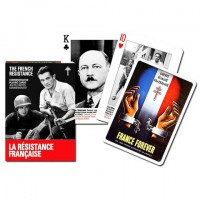 Коллекционные игральные карты c пластиковым покрытием "Герои французского сопротивления", 55 карт