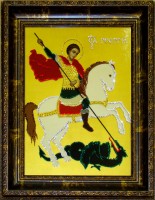 Картина Сваровски "Георгий Победоносец", 30 х 40 см