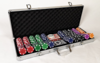 Набор для покера 500 фишек без номинала "Tournament" в алюминиевом кейсе