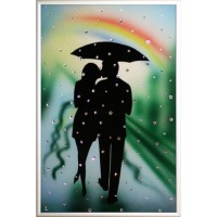 Картина Сваровски "Влюбленные под радугой", 20 х 30 см