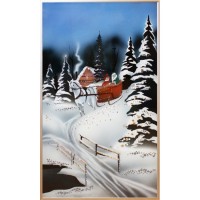 Картина Сваровски "Зимняя прогулка", 30 х 50 см