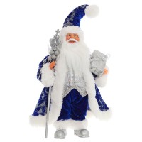 Новогодняя кукла "Добродушный Дед Мороз" (синий) h.30см