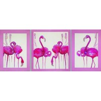 Картина Сваровски "Фламинго", 120 х 50 см