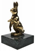 Статуэтка из бронзы "Кролик Новогодний"