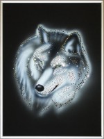 Картина Сваровски "Серый волк", 30 х 40 см