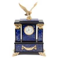 Декоративные часы из лазурита "Гордый орёл", высота 29 см