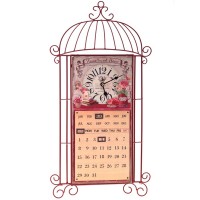 Декоративное панно с часами и календарем "Home Sweet"