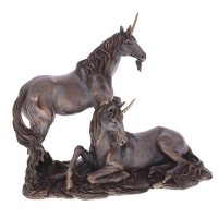 Статуэтка Veronese "Влюбленные единороги", выс.24см (bronze)