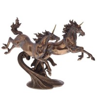 Статуэтка Veronese "Единороги", выс.29см (bronze)