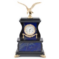 Декоративные часы из лазурита "Гордый орёл", высота 25 см