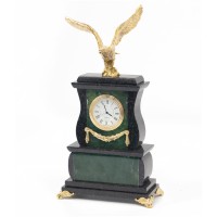 Декоративные часы из нефрита "Гордый орёл", высота 25 см