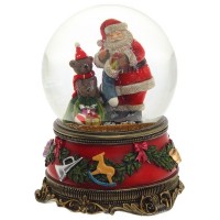 Фигурка в стеклянном шаре "Санта Клаус" h10см.