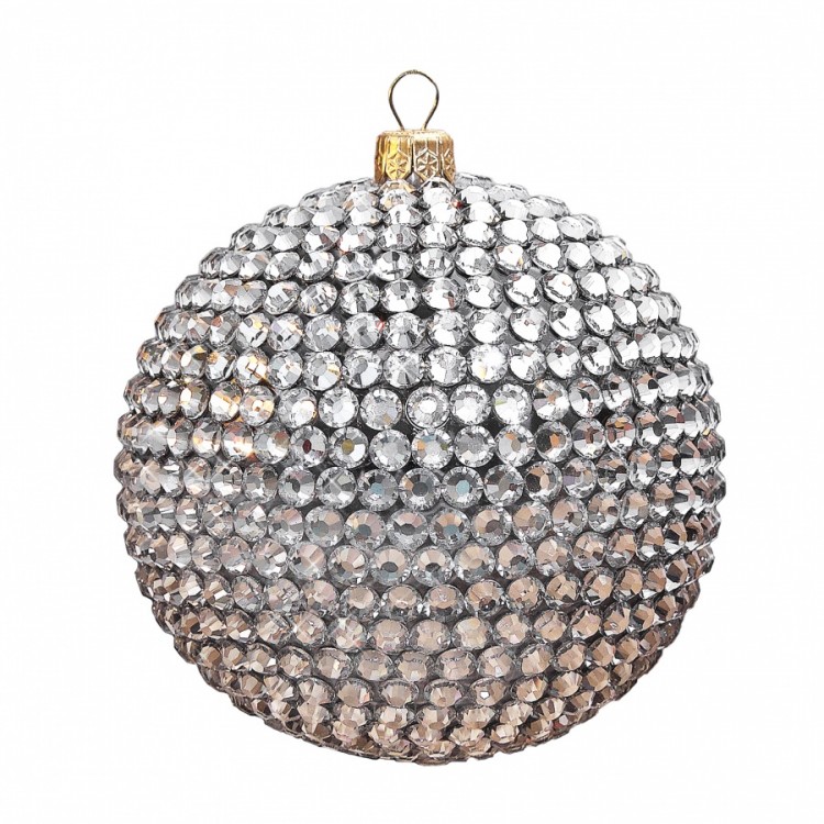 Купить Новогодний шарик с кристаллами Swarovski "Кристальное сияние", d ...