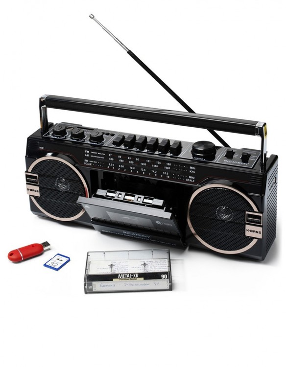 Купить Ретро магнитофон Ricatech PR1980 "80s Ghettoblaster" с доставкой ...