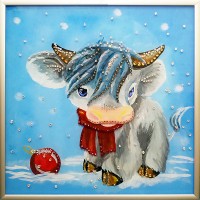 РљР°СЂС‚РёРЅР° Swarovski "Р‘С‹С‡РѕРє РїРѕРґ СЃРЅРµРіРѕРј"