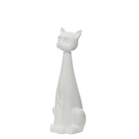 Декоративная статуэтка "Белый кот", выс.44см