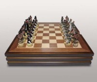 Шахматы "Бородинское сражение" (фигуры олово) 36х36см