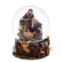 Фигурка декоративная в стекл. шаре с муз. "Рождение Христа"
