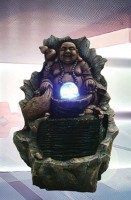 Садовый фонтан с подсветкой "Смеющийся Будда"