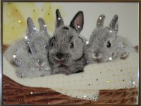 Картина Swarovski "Братцы кролики"