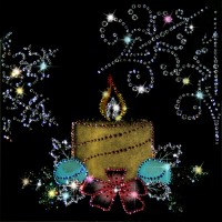 Картина Swarovski "Новогодняя свеча"
