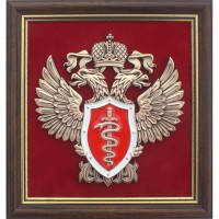 Плакетка "Эмблема Федеральной службы по контролю за оборотом наркотиков" , 21 х 20 см