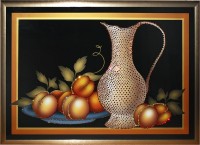 Картина Сваровски "Натюрморт с персиками", 110 х 70 см