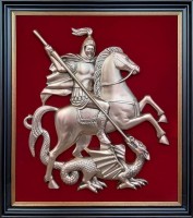 Плакетка "Герб Москвы", 38 х 42 см