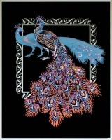 Картина Сваровски "Павлины к удаче", 40 х 50 см
