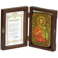 Икона "Святой мученик Евгений Севастийский" 10х15 см.
