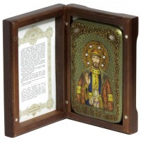 Икона "Святой благоверный князь Олег Брянский" 10х15 см.