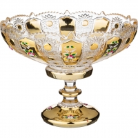Фруктовница на ножке "Lefard gold glass" 