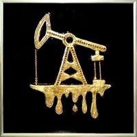 Картина с кристаллами "Нефть - Черное Золото" (Swarovski)