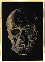 Картина с кристаллами "Череп золото 2" (Swarovski)
