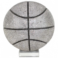 Статуэтка с кристаллами "Баскетбольный мяч серебро" (Swarovski)