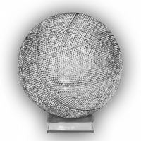 Статуэтка с кристаллами "Волейбольный мяч серебро" (Swarovski)