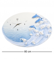 ART-318 Часы «Дельфины на гребне волны»