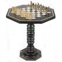 Шахматный стол "Римские" из бронзы и мрамора (вес 45кг)