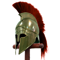 Шлем "Коринфский" со светлым плюмажем