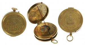 Корабельные солнечные часы с компасом 