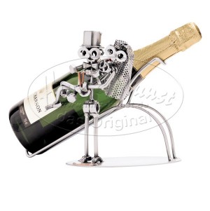 Декоративная подставка для бутылки шампанского из металла 